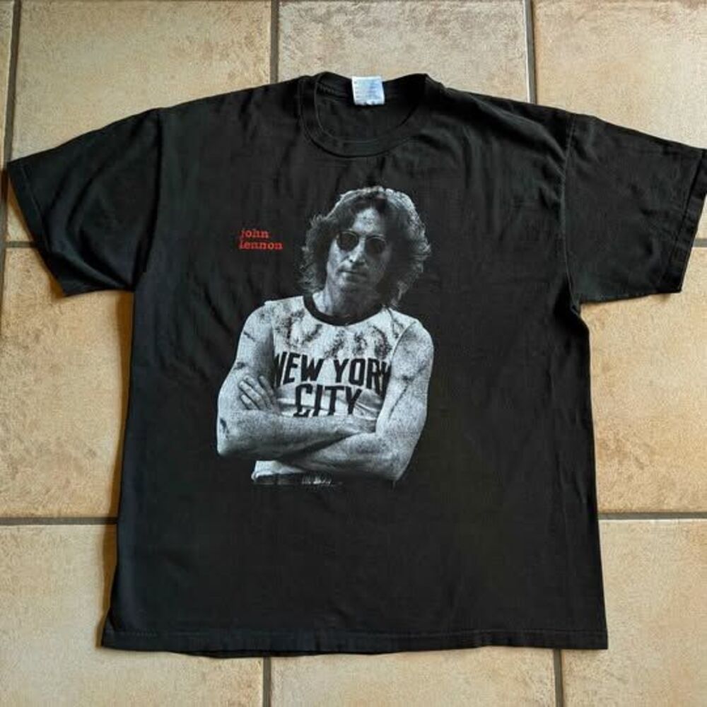 Vintage John Lennon shirt 1991 USA Hanes XL single stitch black